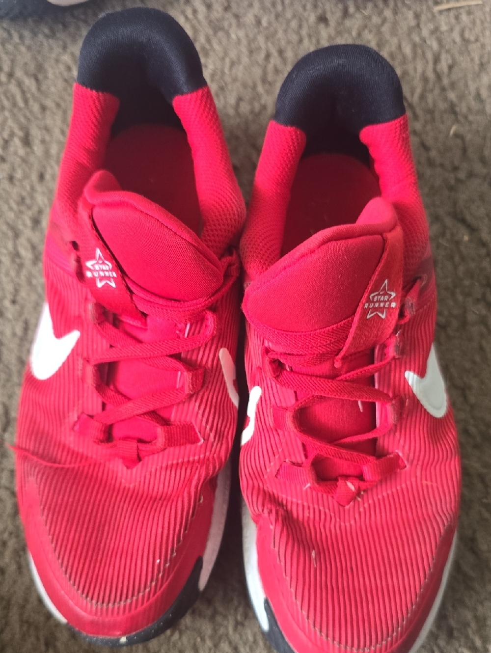 Nike Kids Red and White Athletic Sneakers